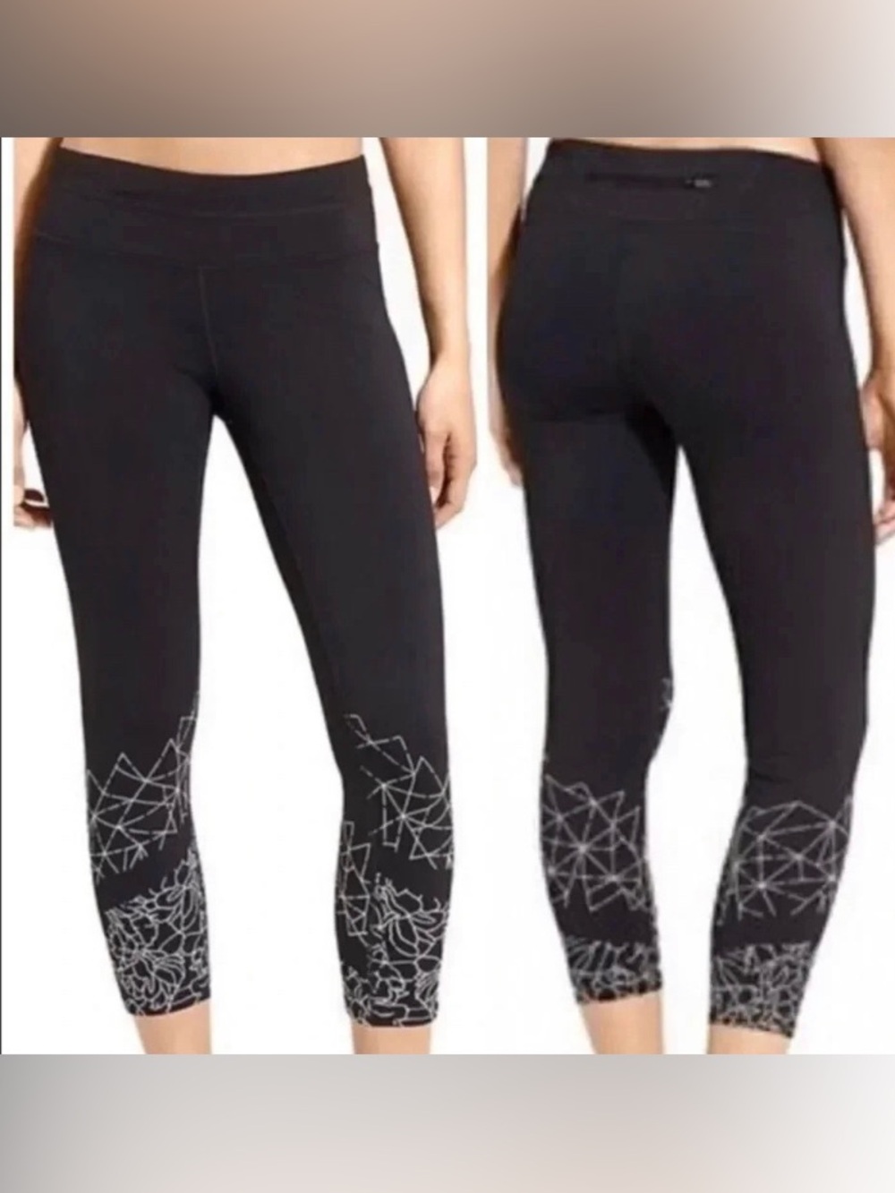 Graphic Floral Sonar Capri in Black and White